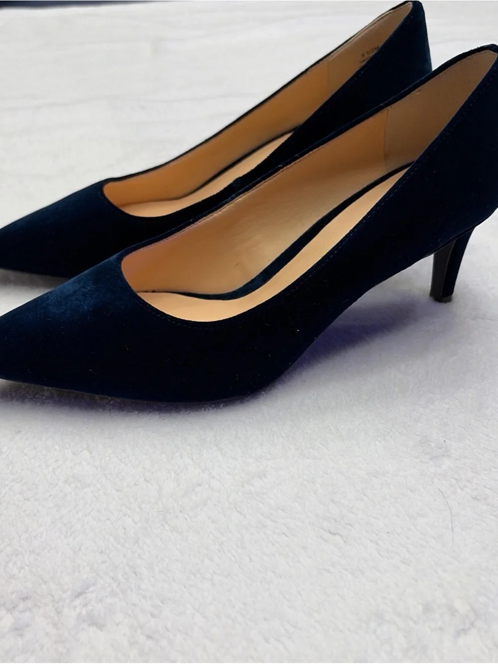 Nine West Navy Suede Pointed Toe Pumps